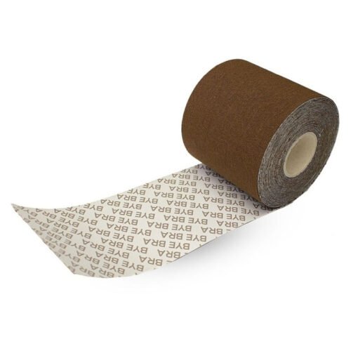 BYE-BRA - NASTRO CORPO 5 M X 6,5 CM + 3 PAIA DI COPRI CAPEZZOLI MARRONE - immagine 2