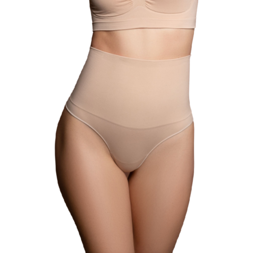 BYE-BRA - FAJA SENZA CUCITURE STILE PERIZOMA BEIGE MISURARE S - immagine 2