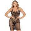 LEG AVENUE - MINIABITOMULTI RETE TAGLIA UNICA - NERO
