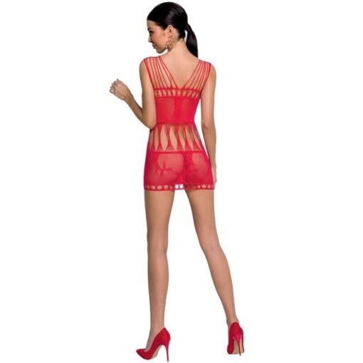 PASSION - WOMAN BS090 BODYSTOCKING ROSSO TAGLIA UNICA - immagine 2
