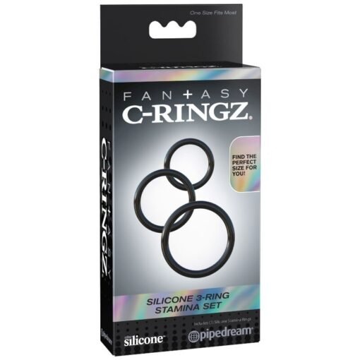 FANTASY C-RINGZ - SET 3 ANELLI STAMINA IN SILICONE - immagine 3