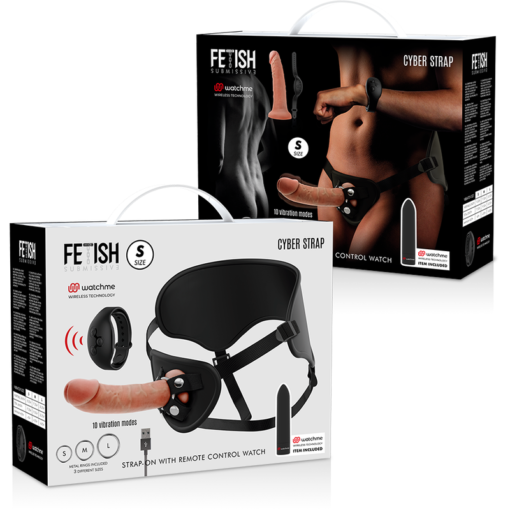 FETISH SUBMISSIVE CYBER STRAP - IMBRAGATURA CON DILDO E TELECOMANDO BULLET TECNOLOGIA WATCHME S - immagine 14