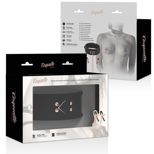 COQUETTE CHIC DESIRE - COLLANA CON PINZA PER CAPEZZOLI FANTASIA CON FODERA IN NEOPRENE - immagine 9