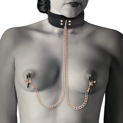COQUETTE CHIC DESIRE - COLLANA CON PINZA PER CAPEZZOLI FANTASIA CON FODERA IN NEOPRENE - immagine 3