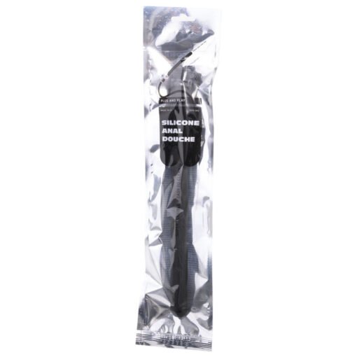 ALL BLACK - DOCCIA ANALE RIGATA IN SILICONE 27 CM - immagine 2