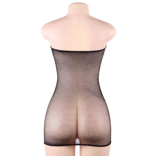 QUEEN LINGERIE - ABITO BODY A RETE CON DIAMANTI S/L - immagine 6