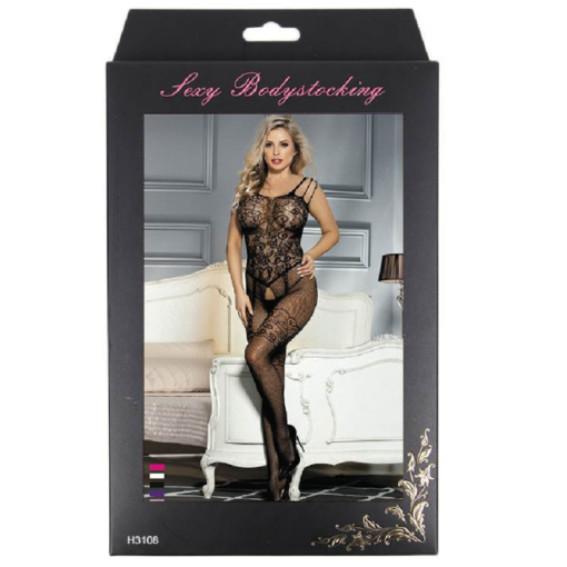 QUEEN LINGERIE - BODYSTOCK CON APERTURA A FIORE S/L - immagine 6