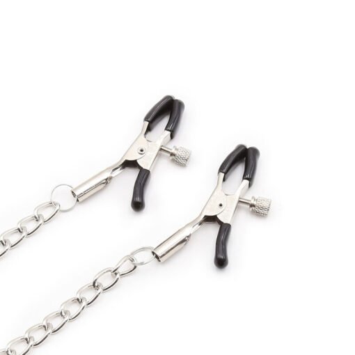 OHMAMA FETISH - Bavaglio ad anello con catenelle e pinze per capezzoli - immagine 4