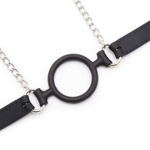 OHMAMA FETISH - Bavaglio ad anello con catenelle e pinze per capezzoli - immagine 5