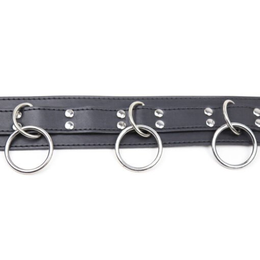 OHMAMA FETISH - COLLANA DI SOTTOMISSIONE CON 3 ANELLI - immagine 5