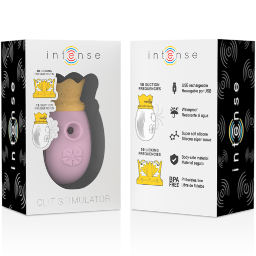 INTENSE - STIMOLATORE CLITORIDEO 10 MODALITÀ DI ONDA E LECCA STIMOLANTE - ROSA - immagine 8