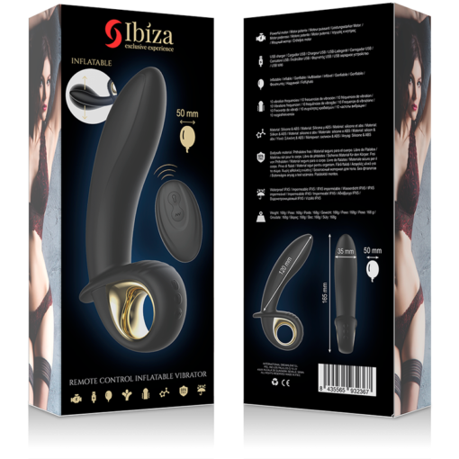 IBIZA - TELECOMANDO POTENTE VIBRATORE ANALE/VAGINALE GONFIABILE - immagine 6