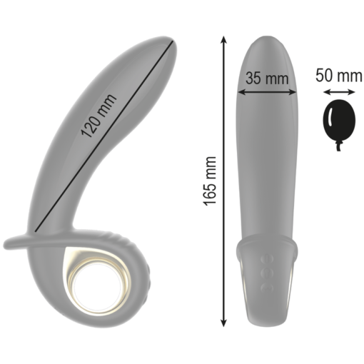 IBIZA - TELECOMANDO POTENTE VIBRATORE ANALE/VAGINALE GONFIABILE - immagine 4