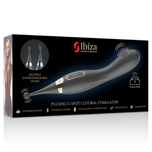 IBIZA - STIMOLATORE CLITORALE INTERCAMBIABILE E VIBRATORE PULSATO DEL PUNTO G - immagine 7