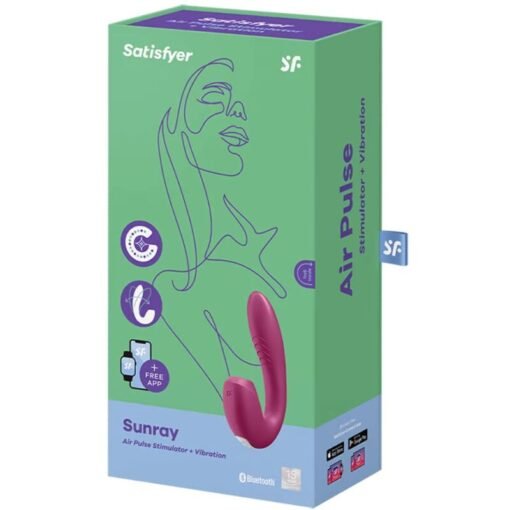 SATISFYER - APP STIMOLATORE E VIBRATORE SUNRAY ROSSO - immagine 3