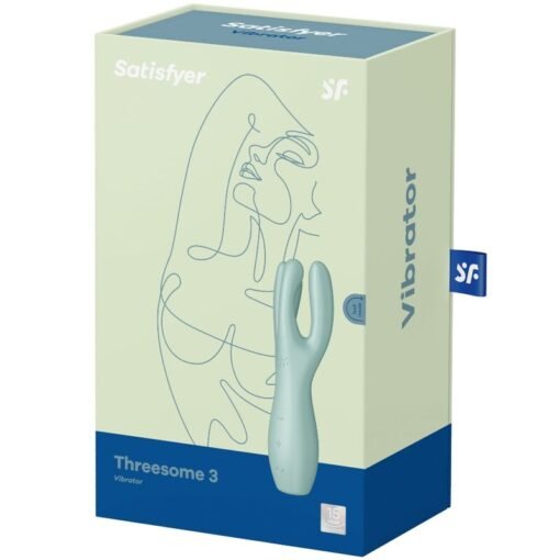 SATISFYER - VIBRATORE THREESOME 3 MENTA - immagine 4