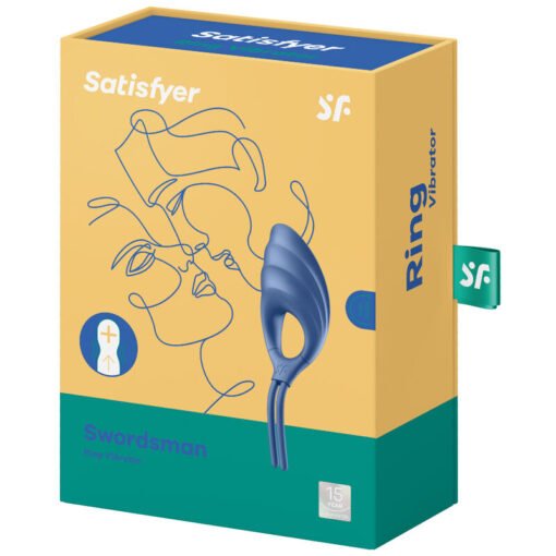 SATISFYER - ANELLO VIBRATORE SWORDSMAN BLU - immagine 4