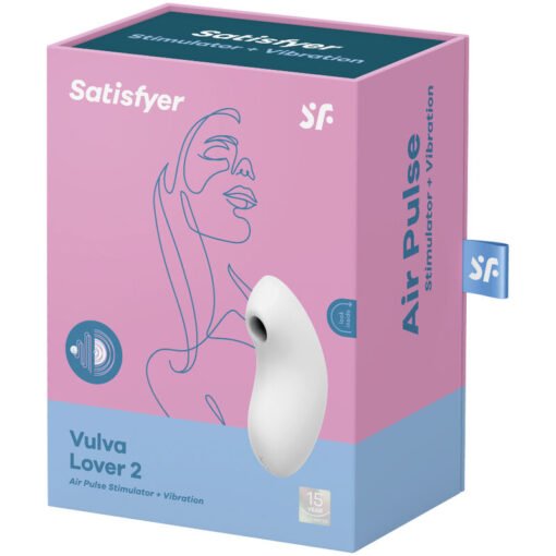 SATISFYER - STIMOLATORE E VIBRATORE A IMPULSI D'ARIA VULVA LOVER 2 BIANCO - immagine 4