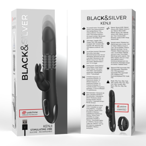 BLACK&SILVER - VIBRA STIMOLANTE KENJI COMPATIBILE CON LA TECNOLOGIA WIRELESS WATCHME - immagine 7