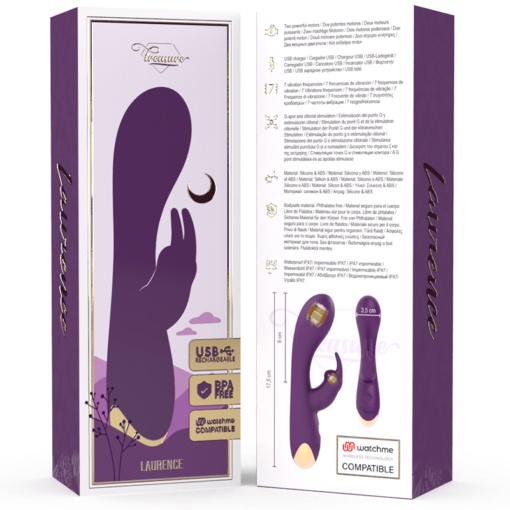 TREASURE - LAURENCE RABBIT VIBRATORE WATCHME COMPATIBILE CON TECNOLOGIA WIRELESS - immagine 2