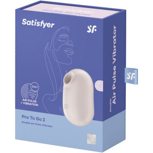 SATISFYER - PRO TO GO 2 DOPPIO STIMOLATORE E VIBRATORE BEIGE - immagine 5