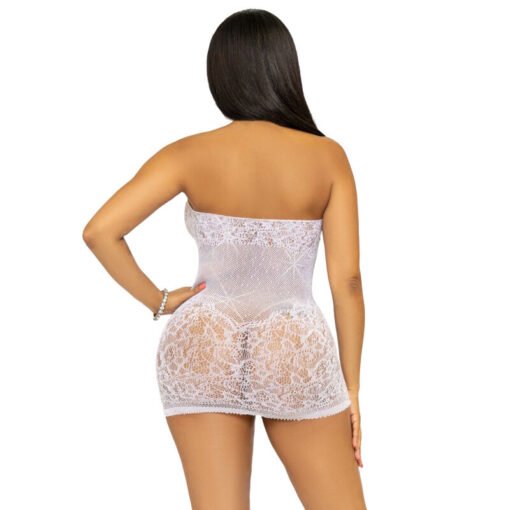 LEG AVENUE - MINI ABITO CON STRASS TAGLIA UNICA - BIANCO - immagine 2