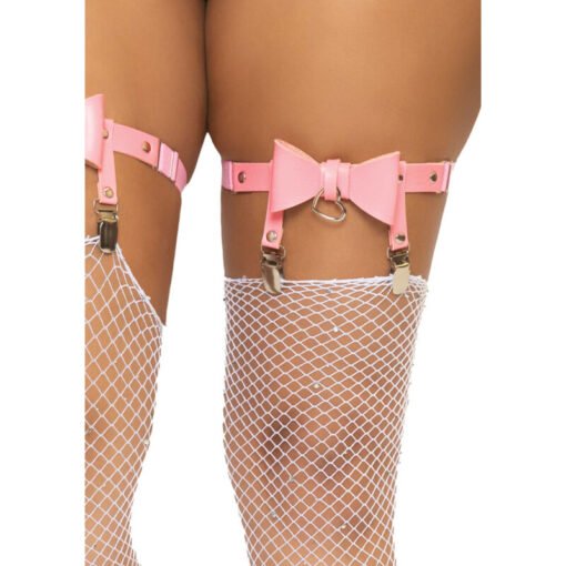 LEG AVENUE - GIARRETTIERA L IN PELLE VEGANA TAGLIA UNICA - ROSA - immagine 3