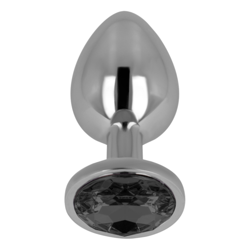 OHMAMA - PLUG ANALE CON CRISTALLO NERO 8 CM - immagine 2