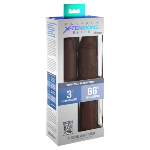 FANTASY X- TENSIONS - PIPEDREAMS SLEEVE 22,86 CM + 7,62 CM PLUG BROWN - immagine 3