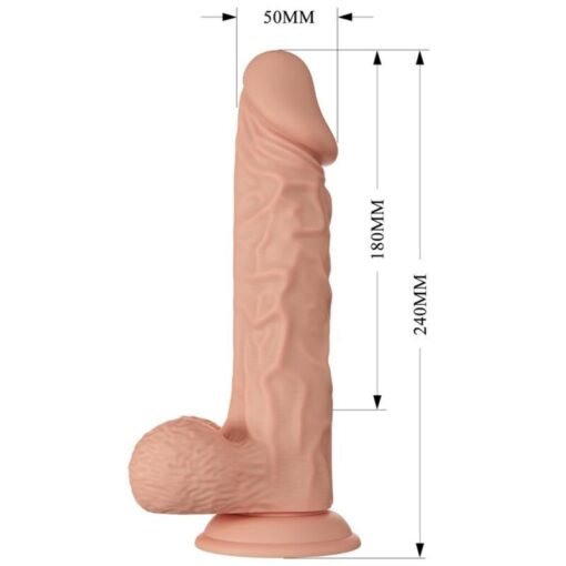 BAILE - BELLISSIMO INCONTRO DILDO REALISTICO FLESSIBILE BURAQ 24 CM NATURALE - immagine 6