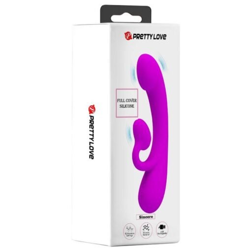 PRETTY LOVE - VIBRATORE SINCERO E ONDE STIMOLANTI PER IL CLITORIDE SILICONE VIOLA - immagine 9