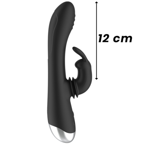 BLACK&SILVER - DJ. STIMOLATORE CONIGLIO IN SILICONE RICARICABILE ADAM NERO - immagine 7