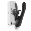 BLACK&SILVER - DJ. STIMOLATORE CONIGLIO IN SILICONE RICARICABILE ADAM NERO