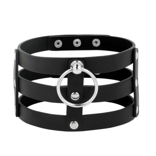 COQUETTE CHIC DESIRE - GIROCOLLO IN PELLE VEGANO STILE FETISH - immagine 4