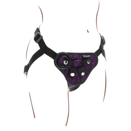 GET REAL - IMBRAGATURA IN PIZZO CON CINTURINO VIOLA - immagine 6