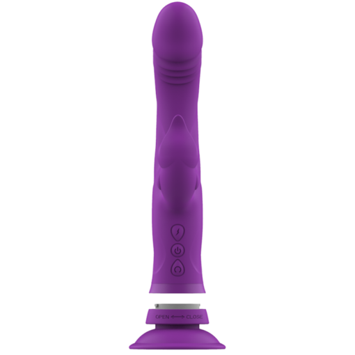 INTENSE - VIBRATORE IN SILICONE CASANOVA RABBIT TRIPLO MOTORE VIOLA - immagine 5
