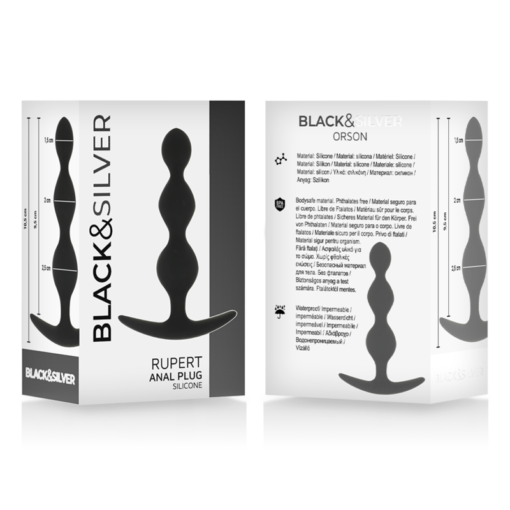 BLACK&SILVER - CATENA PER SFERE ANALI RUPERT 10 CM - immagine 5