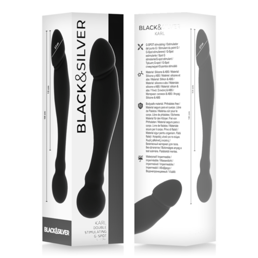 BLACK&SILVER - DILDO STIMOLANTE DEL PUNTO G KARL 18 CM - immagine 5