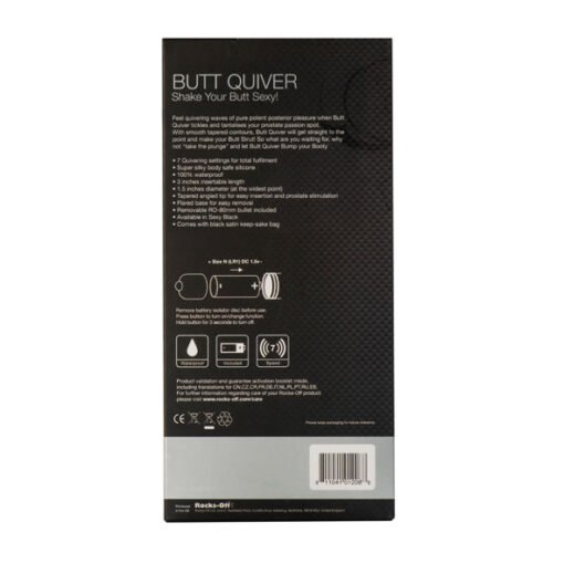 ROCKS-OFF - STIMOLATORE BUTT QUIVER P-POINT 7 VELOCIT NERO - immagine 3