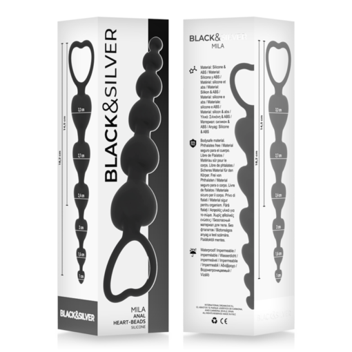 BLACK&SILVER - MILA ANALE CATENA DI CUORI 18 CM - immagine 6