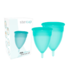 STERCUP - COPPA MESTRUALE IN SILICONE FDA TAGLIA S + L ACQUAMARINA