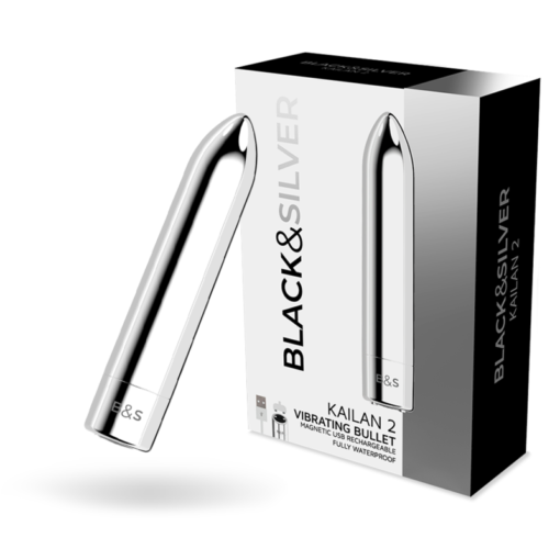BLACK&SILVER - KAILAN 2 PROIETTILE MAGNETICO VIBRANTE ARGENTO - immagine 2