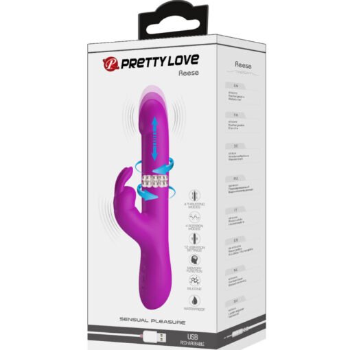 PRETTY LOVE - VIBRATORE REESE CON ROTAZIONE VIOLA - immagine 10