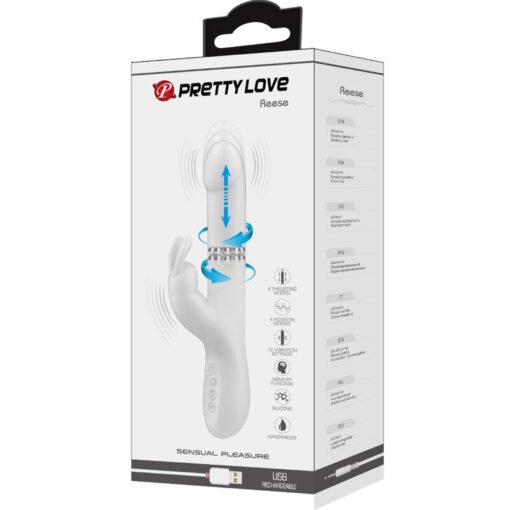 PRETTY LOVE - VIBRATORE REESE CON ROTAZIONE ARGENTO - immagine 9