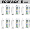 ECOPACK 6 UNIT - X-RAY DILDO TRASPARENTE TRASPARENTE 19 CM -O- 4 CM