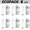ECOPACK 6 UNIT - X-RAY DILDO TRASPARENTE TRASPARENTE 21 CM -O- 4 CM