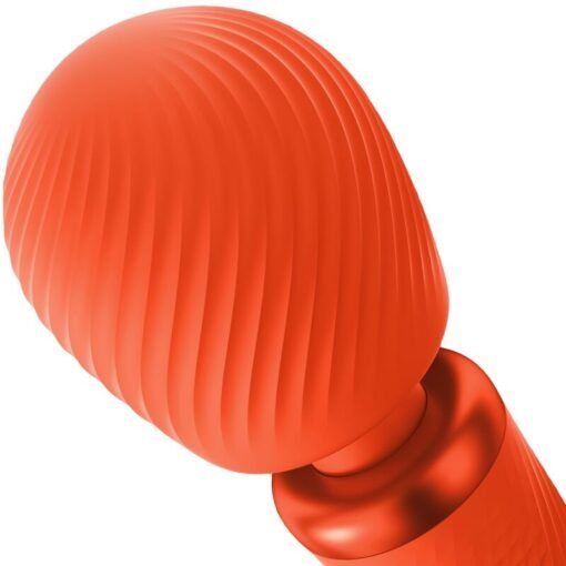 FUN FACTORY - BACCHETTA RUMBLE PESATA VIBRANTE RICARICABILE VIM IN SILICONE ARANCIO SUNRISE - immagine 3