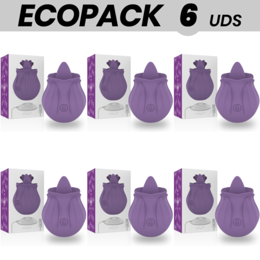 ECOPACK 6 UNIT - INTENSE STIMOLATORE CLITORIDE VIOLA 10 VIBRAZIONI LILLA