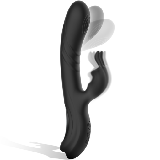 BLACK&SILVER - STIMOLATORE CONIGLIO IN SILICONE RICARICABILE JAMIE NERO - immagine 2