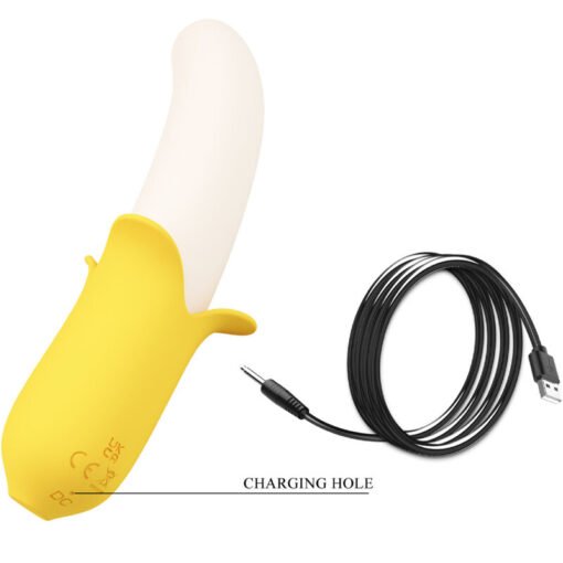 PRETTY LOVE - BANANA GEEK SUPER POWER 7 VIBRAZIONI SU E GIÙ SILICONE NERO - immagine 5